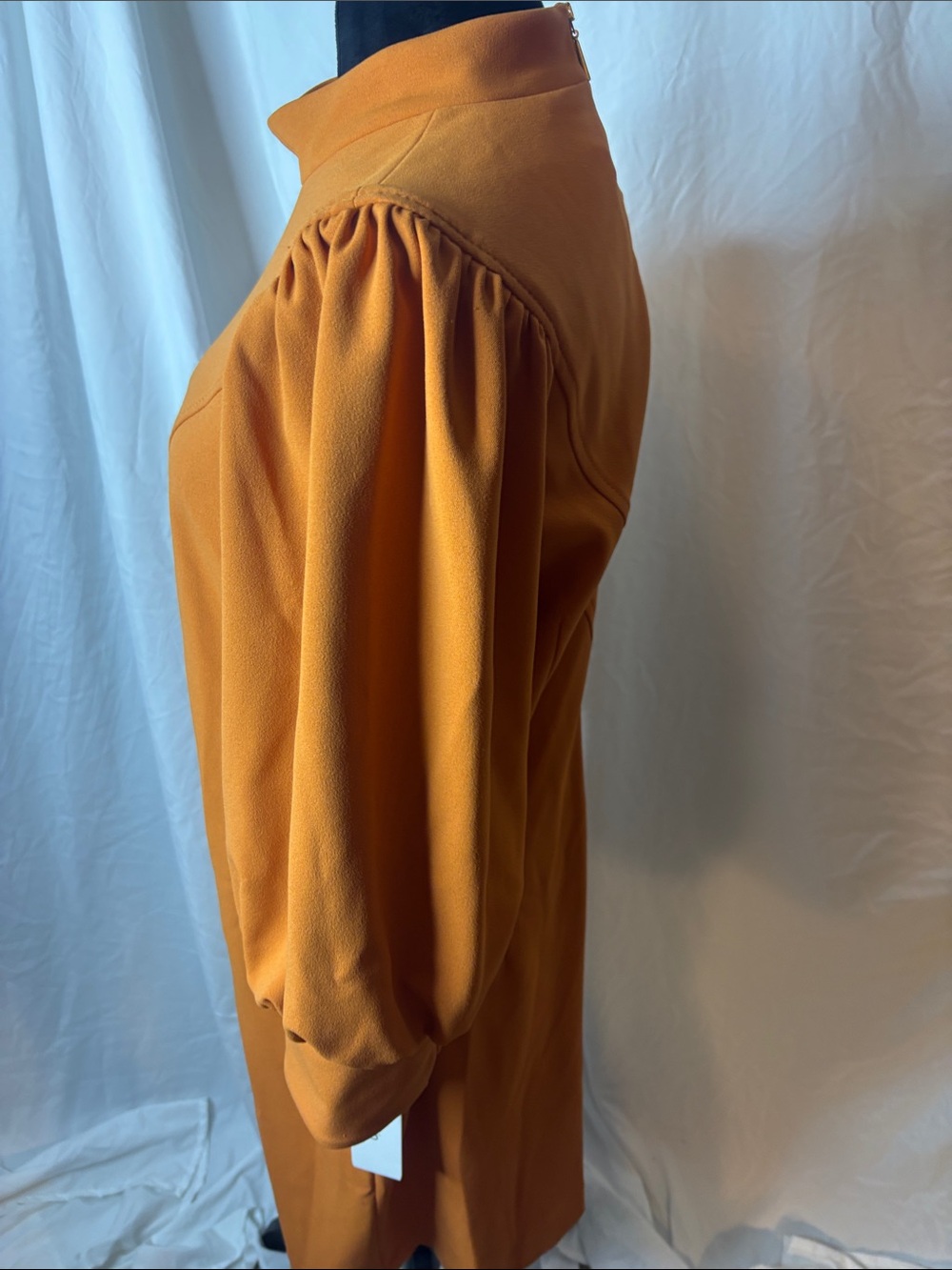 Calvin Klein Orange Puff-Sleeve Mini Dress - Picture 6 of 11